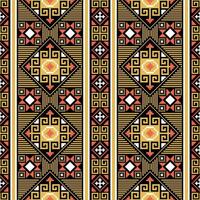 multi colored geometric ethnic pattern vector
