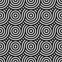 monochrome abstract geometric interlocking circle vector