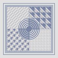 checkered pattern combination scarf design vector