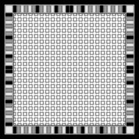 monochrome tangled square pattern scarf vector