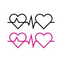 Two minimalist heart designs. vector