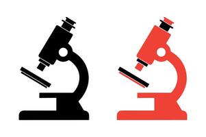 Silhouettes of two laboratory icons on a white background. vector