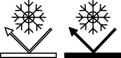 Insulated Fabric Icons. Black and White Illustrations. Thermal Insulation. Fabric Manufacturing, Textile. Material Characteristics Concept vector