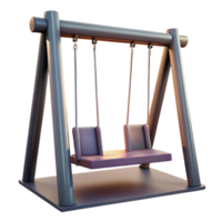 wonderful rustic Empty Swing Set at Dusk Transparent Background high quality png