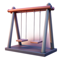 impressive rustic Empty Swing Set at Dusk Transparent Background exclusive png