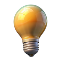 dramatic creative Energy Efficient Lightbulb Lit Up Isolated exclusive png