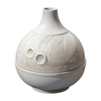 impressive artistic Essential Oil Diffuser White Ceramic Cutout Transparent Background original png