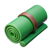 wonderful modern Exercise Mat Green Rolled Up Isolated Element high resolution png