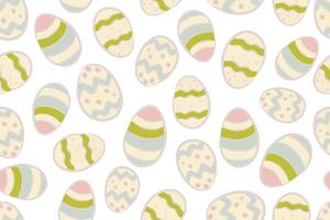 Seamless pattern with hand drawn Easter egg vector