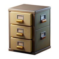 magnificent modern Filing Cabinet with Drawers Open Transparent Background exclusive png