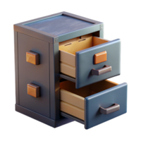 stunning contemporary Filing Cabinet with Drawers Open Transparent Background high resolution png