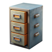 magnificent abstract Filing Cabinet with Drawers Open Transparent Background professional png
