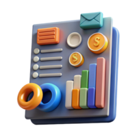 serene rustic Financial Report with Charts and Graphs Cutout original png