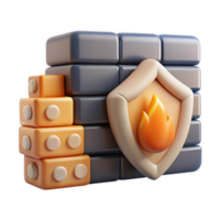 dramatic abstract Firewall Protecting Data Center Transparent Background Element high resolution png