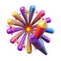 wonderful abstract Fireworks Display Cutout with Bursts of Color detailed png
