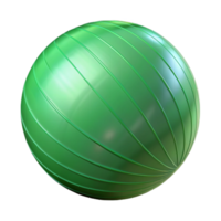 impressive rustic Fitness Ball Inflated Green Isolated Transparent Background high resolution png