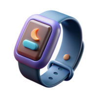 serene contemporary Fitness Tracker with Sleep Data Display Transparent Element professional png
