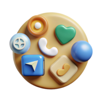 extraordinary abstract Flat Design Social Media Icons Set Transparent Background authentic png