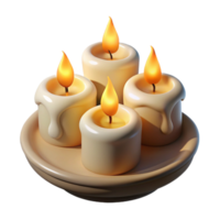 impressive contemporary Floating Candles Symbolizing Hope with Transparent Background Isolated exclusive png