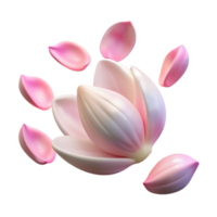 extraordinary vintage Floating Petals Symbolizing Renewal with Transparent Background Isolated genuine png