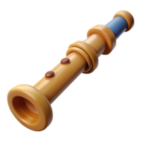 serene rustic Flute with Keys Isolated Element high quality png