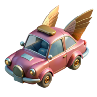 elegant contemporary Flying Car with Wings Extended Transparent Background high quality png