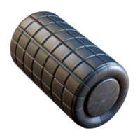 impressive rustic Foam Roller Black Grid Pattern Isolated Element 4K png
