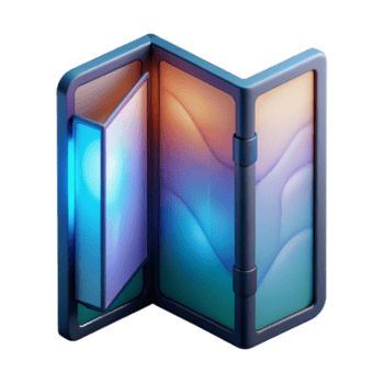 impressionante tradicional dobrável telefone tela aceso acima isolado Cortar fora genuíno png