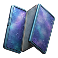 vibrant modern Foldable Smartphone with Flexible Screen Isolated Element professional png