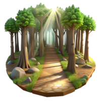 serene rustic Forest Path with Sunlight Transparent Background genuine png