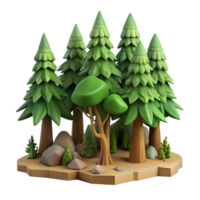 wonderful contemporary Forest Scene Cutout Isolated with Tall Trees genuine png