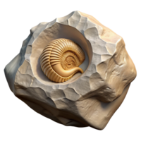 dramatic classic Fossil Embedded in Rock Transparent Background detailed png