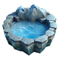 extraordinary abstract Frozen Lake with Ice Cracks Isolated Element exclusive png