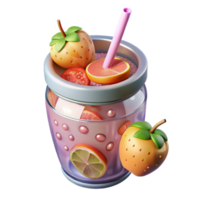 elegant creative Fruit Infused Water Refreshing Hydration Transparent authentic png
