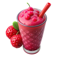 extraordinary traditional Fruit Smoothie Red Berry Blend Transparent Background detailed png