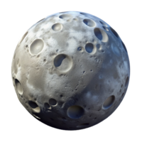 wonderful abstract Full Moon Isolated with Craters authentic png
