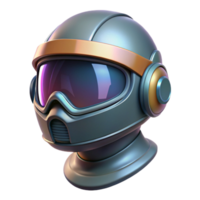 stunning rustic Futuristic Helmet with Visor Front View Transparent high quality png