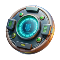 elegant classic Futuristic Hud Element with Data Display Cutout authentic png