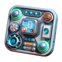 stunning rustic Futuristic Interface Design Elements Transparent Background 4K png