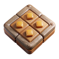 beautiful minimalist Game Board Square Tiles Isolated Element authentic png