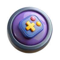 magnificent artistic Game Button Isolated with Blank Space original png