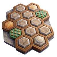 vibrant artistic Game Board Hexagonal Tiles Isolated Element high resolution png