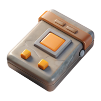 wonderful abstract Game Cartridge Gray Plastic Top View Transparent Background high quality png