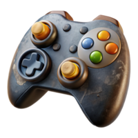 vibrant traditional Game Controller Buttons Xbox Style Black Isolated Background original png