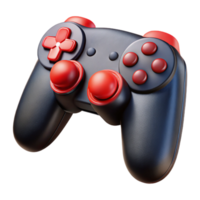 beautiful abstract Game Controller Wireless Black with Red Buttons Isolated premium png