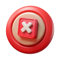 serene vintage Game Exit Button Red Color Isolated premium png