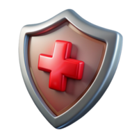impressive artistic Game Icon Shield Metal with Red Cross Transparent genuine png