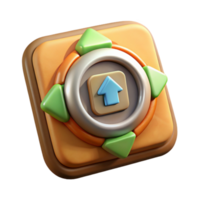 dramatic abstract Game Level Up Icon Green Gradient Cutout original png