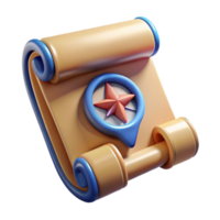 impressive traditional Game Map Icon Compass and Scroll Isolated high resolution png