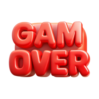 stunning rustic Game Over Text Effect Red Gradient Transparent original png